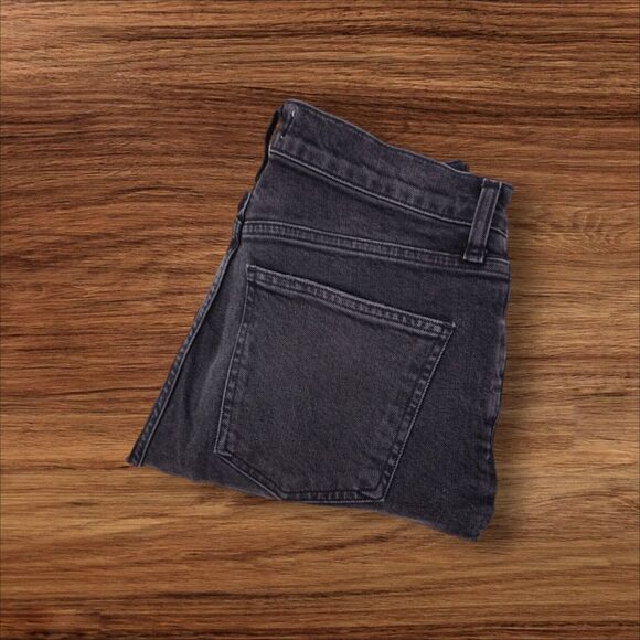 AGOLDE Jeans Size 27 Wilder Mid Rise Comfort Straight Black Denim Organic Cotton - Picture 1 of 12